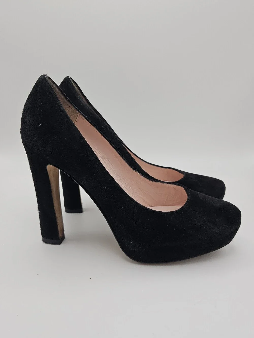 kate spade black suede platform pumps size 6B